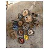 Mixed Wheels and Casters Lot including Various Sizes and Types