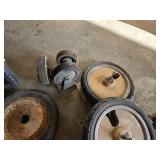 Mixed Wheels and Casters Lot including Various Sizes and Types