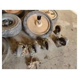 Mixed Wheels and Casters Lot including Various Sizes and Types