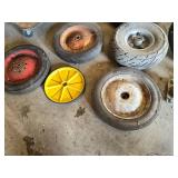 Mixed Wheels and Casters Lot including Various Sizes and Types