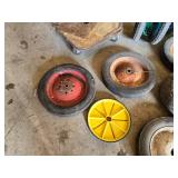 Mixed Wheels and Casters Lot including Various Sizes and Types