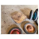 Mixed Wheels and Casters Lot including Various Sizes and Types