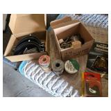 Assorted Plumbing and Soldering Supplies including Bernzomatic Flint Renewals, Water Connectors, and Solder Wire