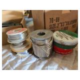 Assorted Plumbing and Soldering Supplies including Bernzomatic Flint Renewals, Water Connectors, and Solder Wire