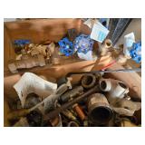 Assorted Plumbing and Soldering Supplies including Bernzomatic Flint Renewals, Water Connectors, and Solder Wire