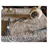 Metal garden stakes, hooks, and supports including Andyhooks Uplights Tool and other accessories