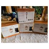 Lot of 4 Solar LED Landscape Lanterns 585 028