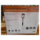 Lot of 4 Solar LED Landscape Lanterns 585 028