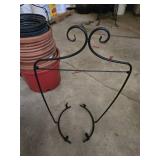 Metal Plant Stand and Assorted Pots