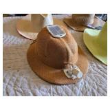 Sun-Mate Corp Solar-Powered Straw Hat with Fan (untested) and Other Straw Hats Lot