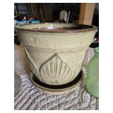 Ceramic Planter Pot with Glass Vases