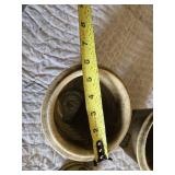 Ceramic Pots with Leaf Design