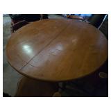 Round Wooden Dining Table with Chairs Set