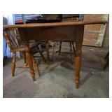 Round Wooden Dining Table with Chairs Set