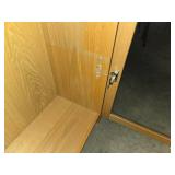 Glass Display Cabinet with Hinged Doors - Missing Shelves