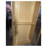 Glass Display Cabinet with Hinged Doors - Missing Shelves