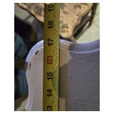 White Dresser, Red Chest, and Wooden Table