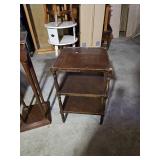 Vintage Wooden Furniture including Side Table, Pedestal Stand, and End Table
