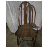 Wooden Chair with Spindle Back Design
