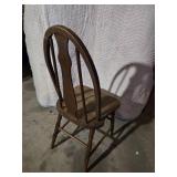 Wooden Chair with Spindle Back Design