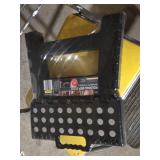 Vintage Yellow Chrome Step Stool Chair and Folding Step Stool