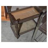 Various Household Furniture Items including Storage Bench, Wooden Rack, and Side Tables