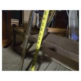 Various Household Furniture Items including Storage Bench, Wooden Rack, and Side Tables