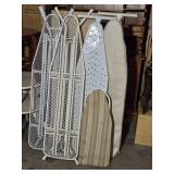 Lot of Ironing Boards Including Various Styles and Sizes