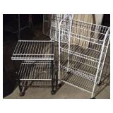 Plastic and Metal Storage and Organization Items including Drawers, Shelving Units, and Ironing Boards