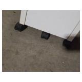 Plastic and Metal Storage and Organization Items including Drawers, Shelving Units, and Ironing Boards