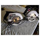 Craftsman 7-1/4" Circular Saw Lot with 2 Saws and Accessories