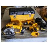 DeWalt Cordless Tool Set including Circular Saw, Drills, and Chargers 14.4v
