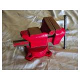 Red Bench Vise with Swivel Base