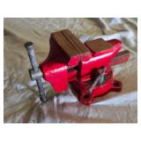 Red Bench Vise with Swivel Base