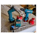 Makita Cordless Drill and Flashlight Set with Charger and Batteries - Untested