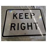 Keep Right Road Sign