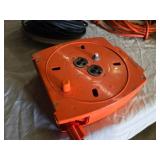 Orange Extension Cord Reel, Black Cable Reel, and Extension Cords