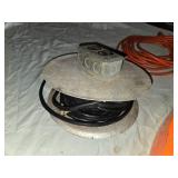 Orange Extension Cord Reel, Black Cable Reel, and Extension Cords