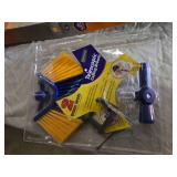 Lot including Bosch MicroEdge Wiper Blades sizes 22 and 17 and Telescopic Ceiling Broom with Accessories