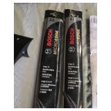 Lot including Bosch MicroEdge Wiper Blades sizes 22 and 17 and Telescopic Ceiling Broom with Accessories