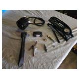 Bike Pump Collection including Blackburn MTN Air Pump, Bell Multi-Tool, and Accessories