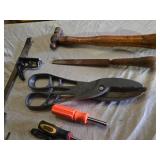 Assorted Hand Tools Including Wiss Snips and Stanley Screwdrivers