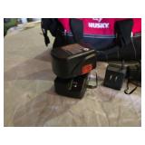 Husky Tool Bag with Skil 9.6V Cordless Drill, Charger, and Battery