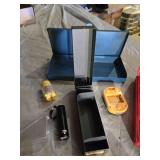 Various Flashlights and Tool Set with Accessories Including Case and Safety Lights