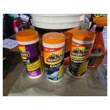 Armor All Car Care Lot including Ergo-Drive Heated Cushion, Cleaning Supplies, and Accessories - Partially Used