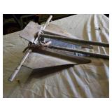 Two Boat Anchors Lot including Danforth Style Anchor and Mushroom Anchor