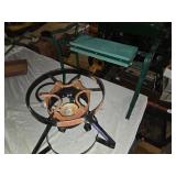 Propane burner for turkey fryer - green kneeling bench