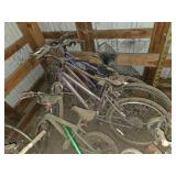 Lot of Bicycles Including Various Models and Sizes
