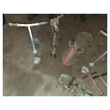 Razor Scooters, Skateboard, and Kids