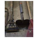 Ames Digging Fork, Razor-Back Rake, and Purdy Power Lock Extension Pole
